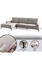 KAM CORNER SOFA SET - GREY - 6