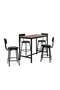 DYLANA 1+4 COUNTER DINING SET - BROWN BLACK - 8