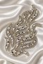 Decorative Applique with Crystal Stone Leaf Motif