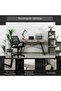 Deroche Writing Desk With Drawer - Grey Black - 5