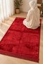 Soft Velvet Textured Prayer Mat - Patterned Tufted Prayer Mat - 3