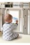 Toddler Indoor Play House with 1CM Thick Crawling Mat & Star String Lights, Drawing Board, - 3