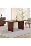 Orion Modular Dining Table Leg Veneer - Walnut - 7
