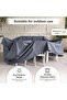 Sunguard Outdoor Waterproof Dining Cover - 155x155x85 - Grey - 7