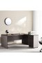 Leno Office Desk 160cm - Dark Oak Top