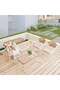 Fransco Sofa Set 2+1+1+coffee Table - Beige Light Brown - 5