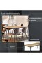 Walter 6 Seater Dining Table Melamine - Black Natural - 6