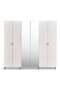 Aversa 6 Door Wardrobe With Mirror - White - 4