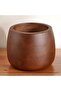 Almond Wooden Decor Bowl 19x19x14cm - Brown - 4