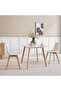 BENNETE 1+2 DINING SET SQUARE - WHITE NATURAL