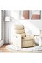 Fotoliu rabatabil, crem, material textil - 2