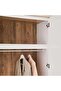 Almada 6 Door Wardrobe With Mirror - White - 8