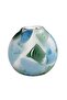 Pierre Glass Handpainted Flecked Vase Frosted 21x12.5x20.5cm - Blue - 3