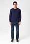 Navy Blue Regular Fit Crew Neck Jacquard Knitwear - 4