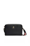 Women's Metallic Th Logo Adjustable Patterned Strap Zippered Navy Blue Bag