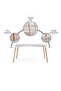 ZEKTEX NEW 1+6 DINING SET - WHITE NATURAL - 5