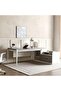 Chimira Office Desk With Side Cabinet Melamine - White