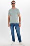Men's Slim Fit Cotton Soft Texture Lycra Flexible Fabric Basic Mint Crew Neck T-Shirt - 2