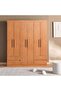ENSTATITE 6 DOOR WARDROBE WITH 4 DRAWERS- BROWN - 6