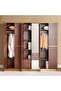 Casavelle 6 Door Wardrobe With Mirror - Walnut - 3