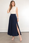 Pleated Skirt with Slit Detail - 5