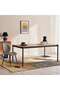 Walter 6 Seater Dining Table Melamine - Black Natural