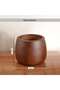 Almond Wooden Decor Bowl 19x19x14cm - Brown - 6