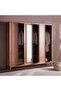 Lyrah 6 Door Wardrobe - Walnut - 2
