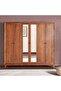 Lyrah 6 Door Wardrobe - Walnut - 3