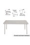 Alivar Outdoor Dining Table Set 6+1 - Light Green - 5