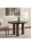 Plugari 4 Seater Round Dining Table Veneer - Black & Gold