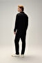 Zippered Men's Sweatshirt 6Wm1009-Bk - 3