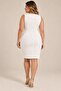 Plus Size V-Neck Pencil Dress - 4