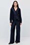 Women's Textured High Waist Wide Leg Pants - 2