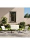 Simona Outdoor Sofa Set 2+1+1+coffee Table- Beige And Black - 2