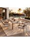 Raaha Outdoor Dining Table 8 Seater - Cream - Wooden Look - 2