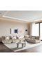 Macrame Corner Sofa Set - Beige - 2