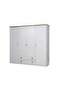 Almada 4 Door Wardrobe - White - 3