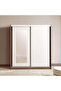 Valencia 2 Door Sliding Wardrobe - Walnutwhite Gloss - 3
