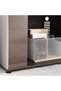 Leno Office Desk 180cm - Dark Oak Top - 3