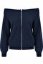 Navy Blue Off-Shoulder Cardigan - 261070