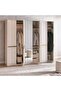 Torino 6 Door Wardrobe - Cream - 2