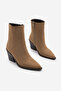 Women's Pointed Toe Western Boots Forne Camel Suede - 4