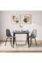 Arith 1+2 Dining Set Sintered Stone - Grey & Black