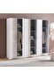 Flexo 6 Door Wardrobe - White - 2