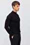 Men's Half Fishnet Patterned Knitwear Sweater - 2