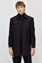 Men's Buttoned Straight-Cut Trench Coat - 2