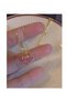 Pink Heart Pendant Gold Chain Necklace |   Korean Designer Jewelry - 2