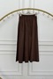 Sequin Leaf Embroidered Skirt with Elastic Waist - 4
