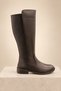 Women's Genuine Leather Elastic Riding Boots - 4